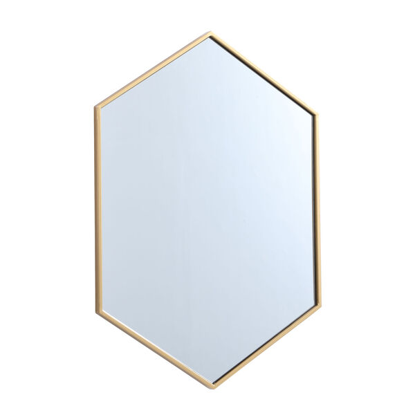 Eternity Brass 24-Inch Hexagon Mirror, image 5