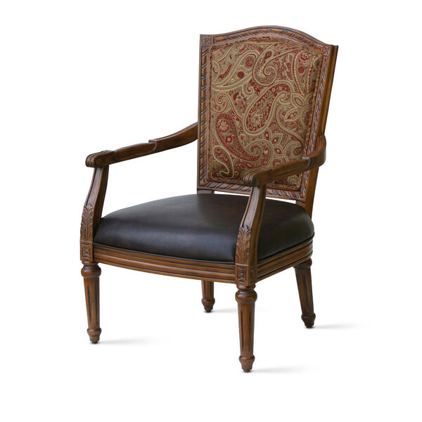 Masculine Carved High Back Chair, image 1