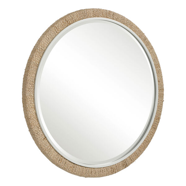 Carbet Matte White 40-Inch Round Rope Mirror, image 4