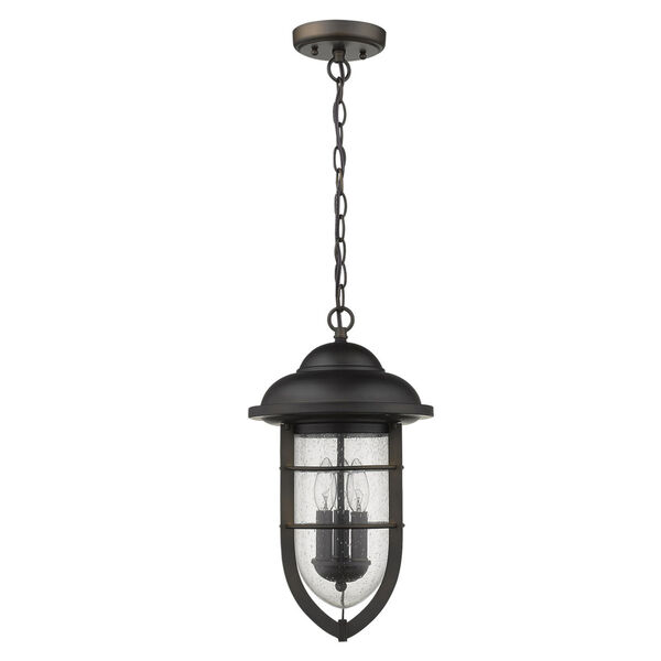 Dylan Oil Rubbed Bronze Three-Light Outdoor Hanging Pendant, image 1