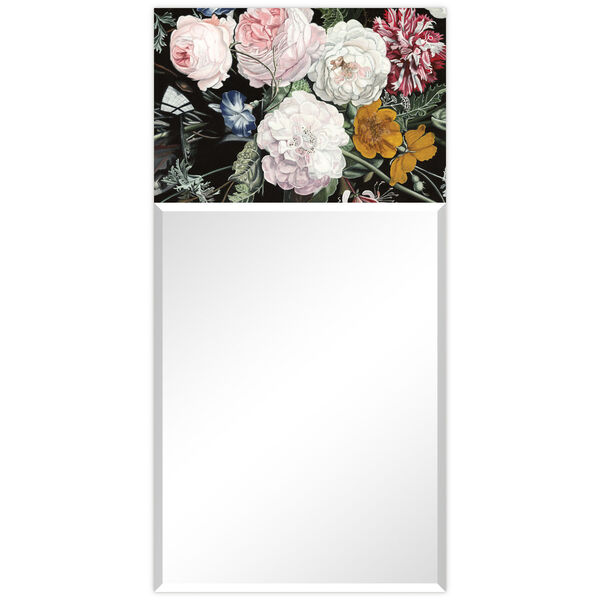 B- Bouquet Multicolor 48 x 24-Inch Rectangular Beveled Wall Mirror, image 4