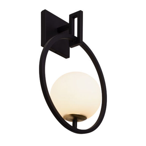 Stopwatch Matte Black French Gold One-Light Wall Sconce, image 2