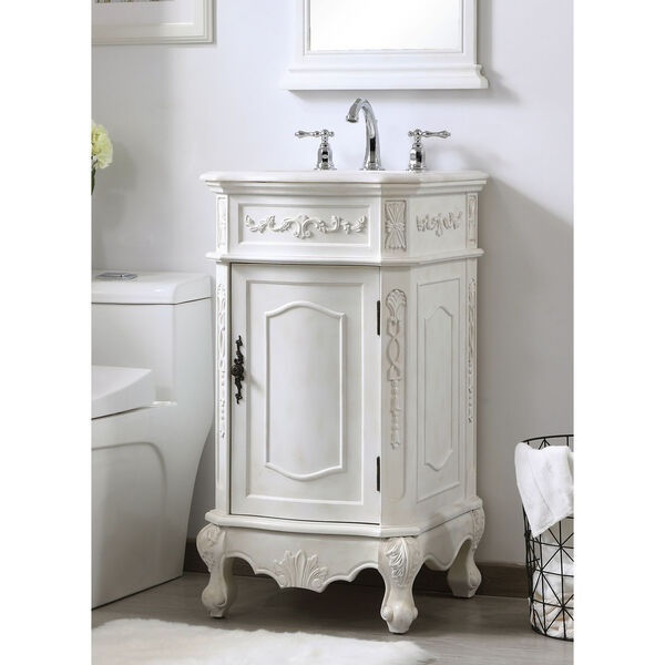 Danville Antique White 19-Inch Vanity Sink Set, image 3