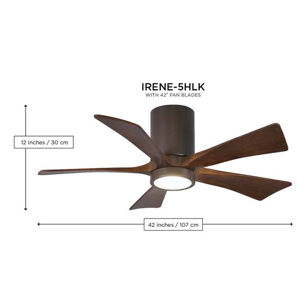 Irene-5HLK Brushed Nickel 42-Inch Ceiling Fan with LED Light Kit and Barnwood Tone Blades, image 5
