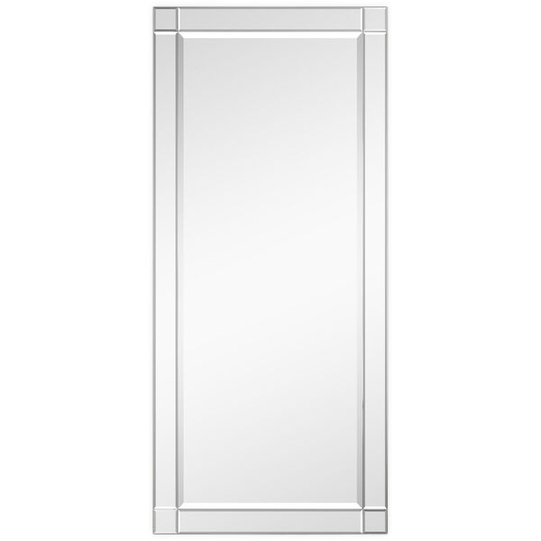 Moderno Clear 54 x 24-Inch Squared Corner Beveled Rectangle Wall Mirror, image 2