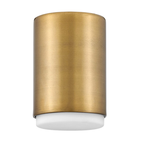 Cedric Lacquered Brass One-Light Flush Mount, image 1