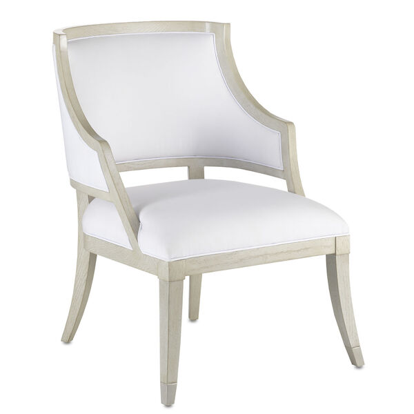 Brandy Gray Salt Pewter Muslin Occasional Chair, image 1