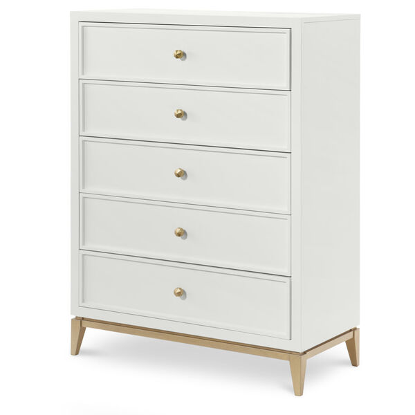 Chelsea by Rachael Ray White with Gold Accents Kids Chest, image 1