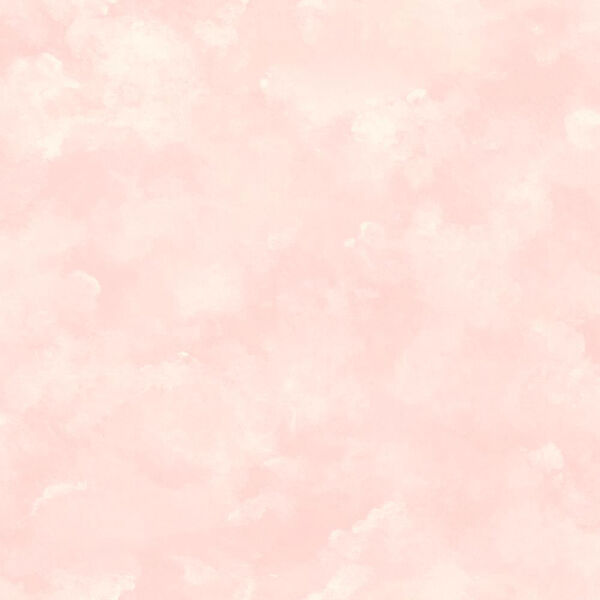 Inspired by Color Pink Atrium Clouds Wallpaper: Sample Swatch Only, image 1