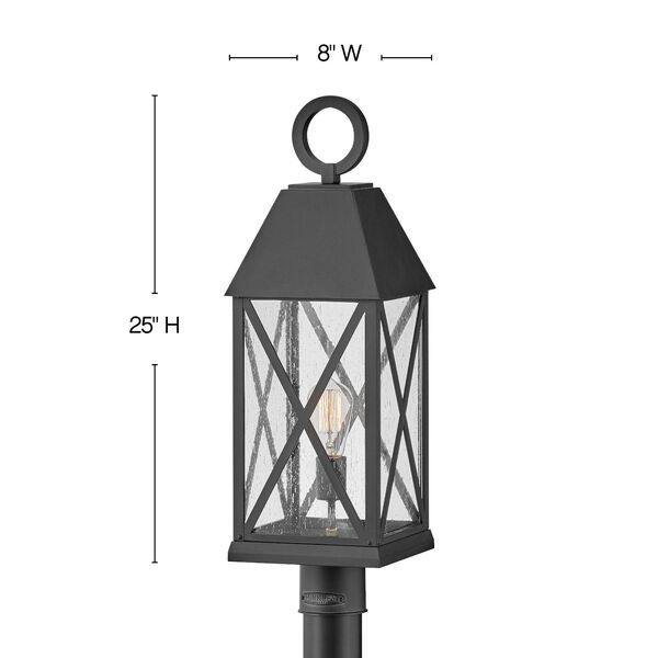 Briar Museum Black One-Light Outdoor Post Mount, image 2
