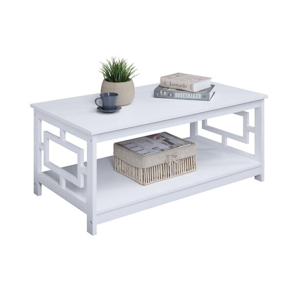 Town Square White 22-Inch Square Coffee Table, image 2