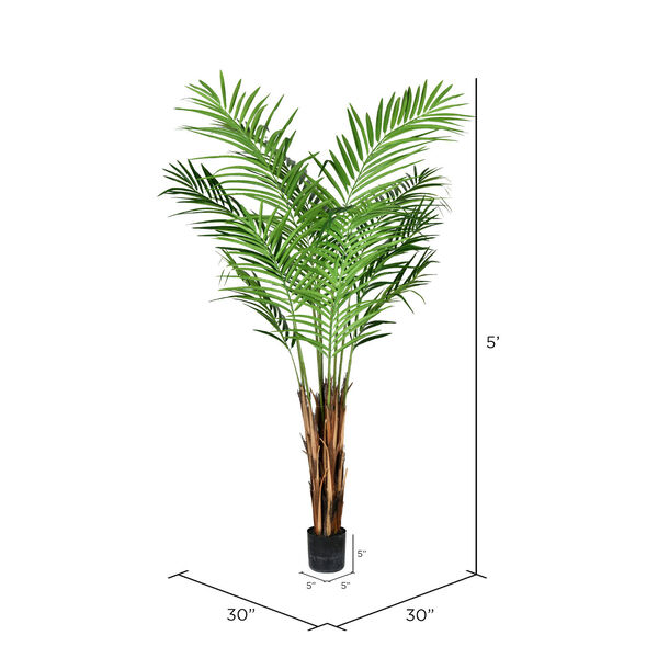 Green Potted Areca Palm with 372 Leaves, image 2