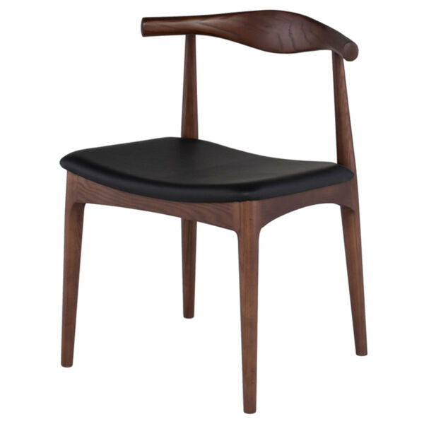 Saal Matte Black and Walnut Dining Chair, image 1