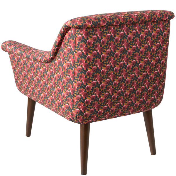 Bloomsbury Rose Ochre Raspberry 34-Inch Chair, image 4