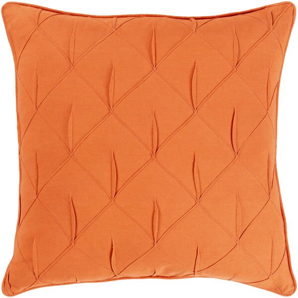 Gretchen Orange 22-Inch Pillow With Polyester Fill, image 1