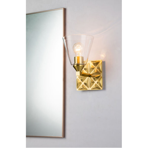 Alpha Antique Brass One-Light Wall Sconce, image 2