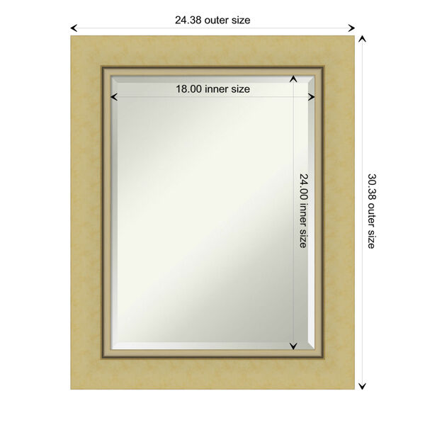 Landon Gold 24W X 30H-Inch Bathroom Vanity Wall Mirror, image 6
