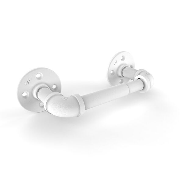 Pipeline Matte White Four-Inch Two-Post Toilet Paper Holder, image 1