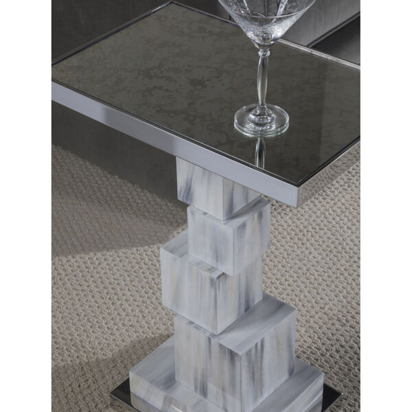 Signature Designs White and Light Gray Touche Rectangle Spot Table, image 2