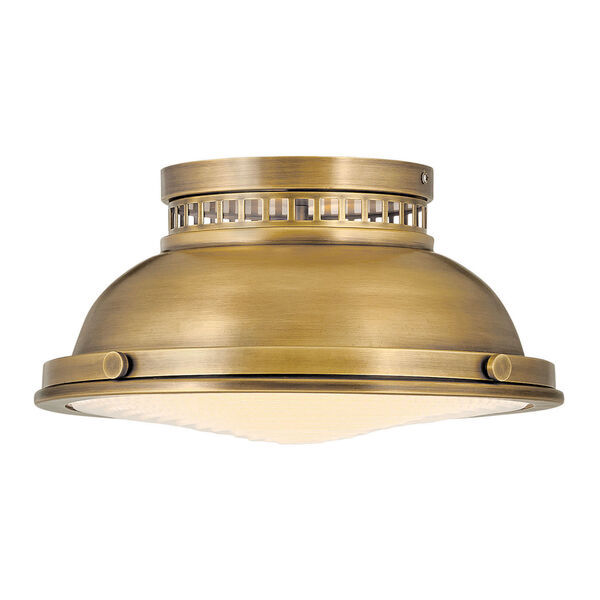 Emery Heritage Brass Two-Light Flush Mount, image 1
