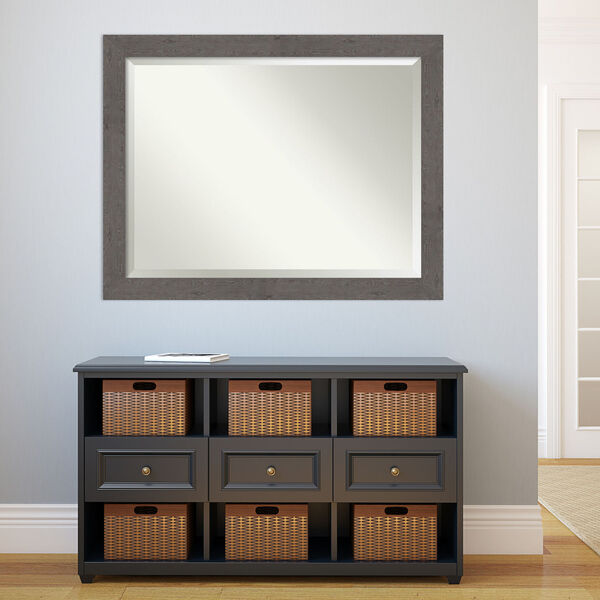 Rustic Plank Gray Wall Mirror, image 1