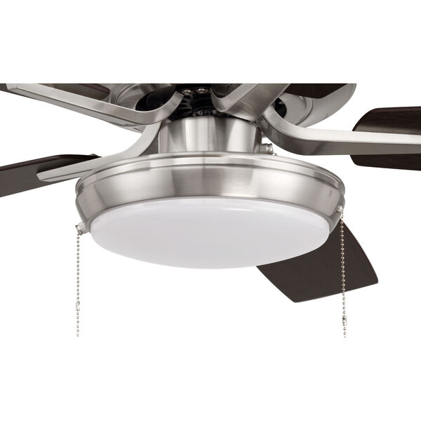 Pro Plus Brushed Polished Nickel 52-Inch LED Ceiling Fan with Frost Acrylic Pan Shade, image 7