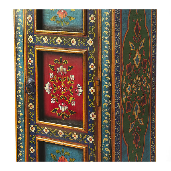 Artifacts Multicolor Amir Hand Painted Tall Cabinet, image 5