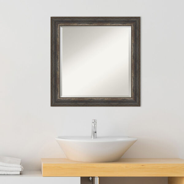 Alta Rustic Brown 25W X 25H-Inch Bathroom Vanity Wall Mirror, image 3