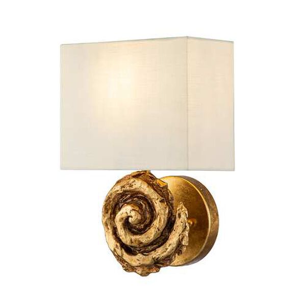 Swirl Gold Leaf Six-Inch One-Light Wall Sconce, image 1