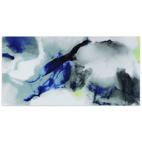 Blue Splash Frameless Free Floating Tempered Glass Wall Art, image 3