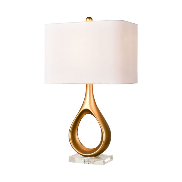 Mercurial Gold and Clear One-Light Table Lamp, image 1