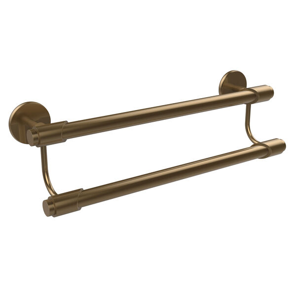 Tribecca Collection 18 Inch Double Towel Bar, Brushed Bronze, image 1