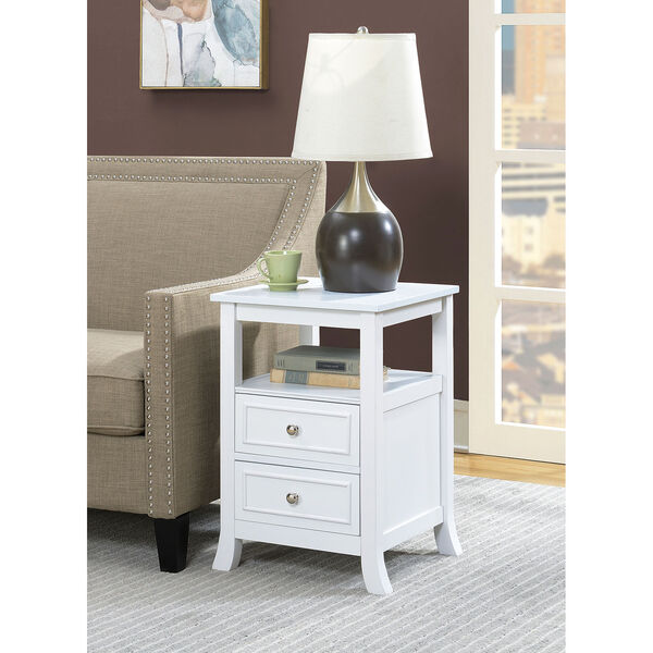 Melbourne End Table in White, image 2