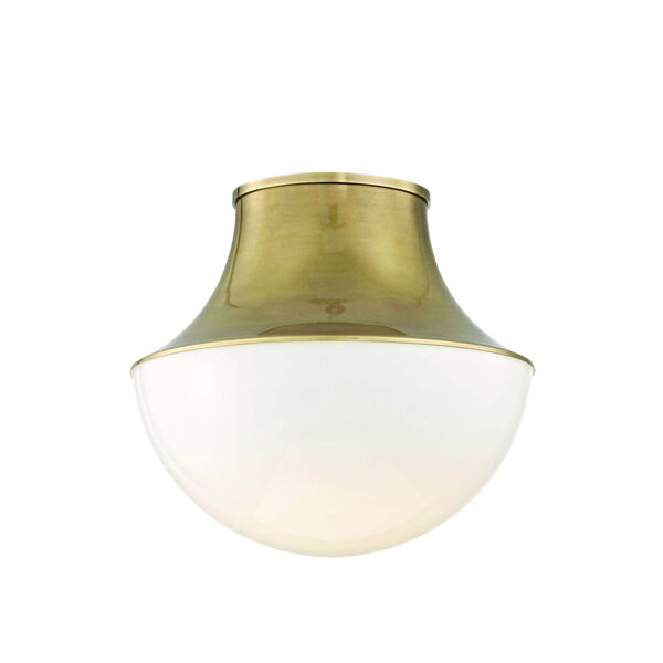 Lettie Aged Brass 15-Inch LED Flush Mount, image 1