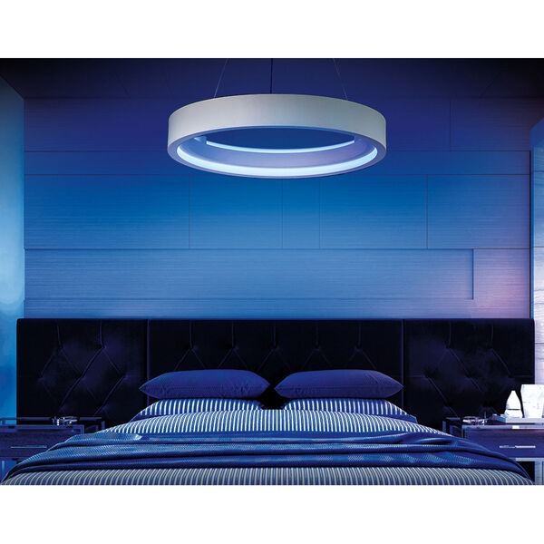 I-Corona Matte White LED Single Pendant, image 11