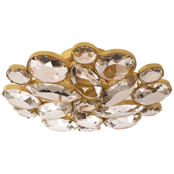 Lloyd Medium Round Flush Mount in Soft Brass with Clear Glass by kate spade new york, image 1