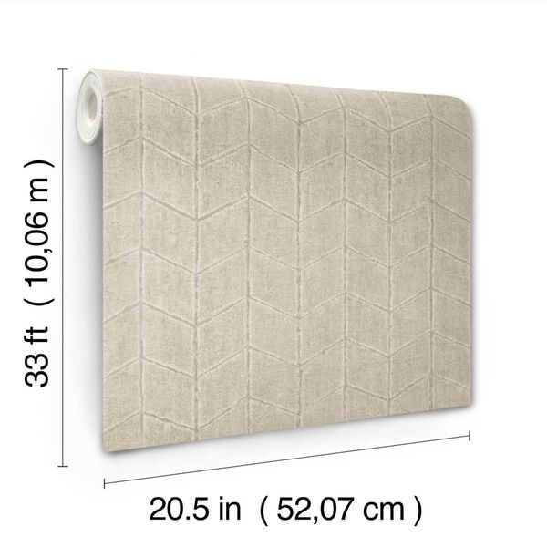 Flatiron Geometric Taupe Wallpaper, image 4