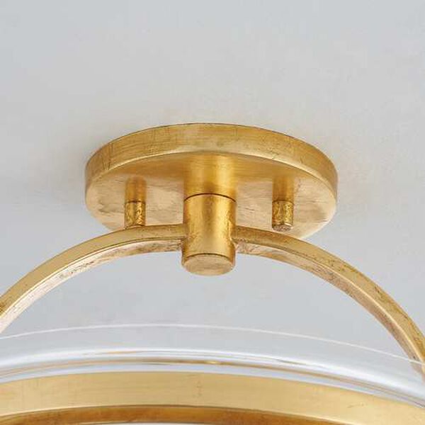Malloy Vintage Gold Leaf 12-Inch Three-Light Lantern Pendant, image 6