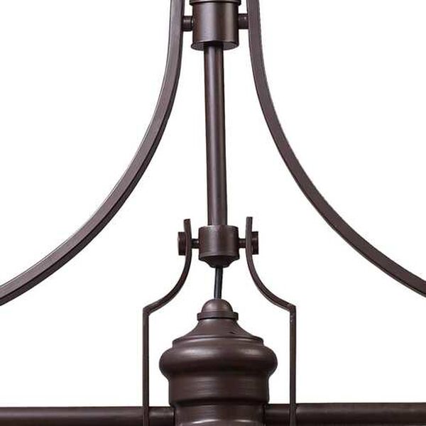 Chadwick Oiled Bronze Three-Light Billiard/Island Pendant with Frosted Glass Diffuser, image 4