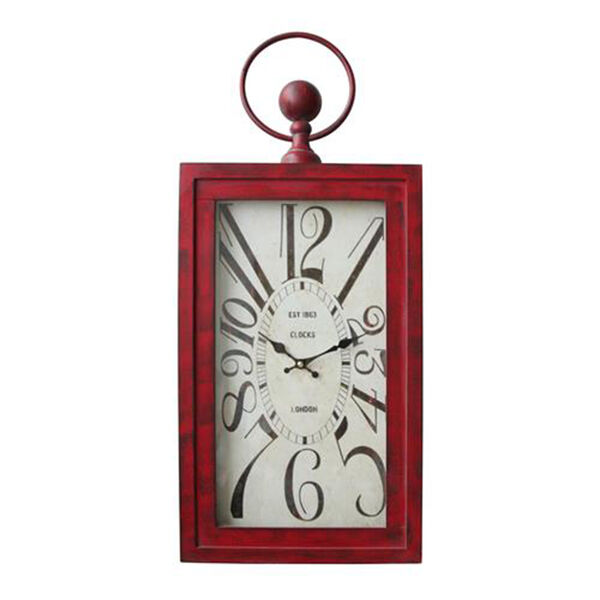 Waverly Red Wall Clock, image 1