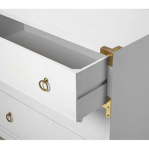 Forster Glossy White Campaign Chest, image 3