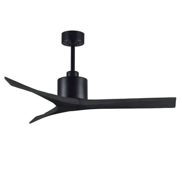 Mollywood Matte Black 52-Inch Outdoor Ceiling Fan with Matte Black Blades, image 4