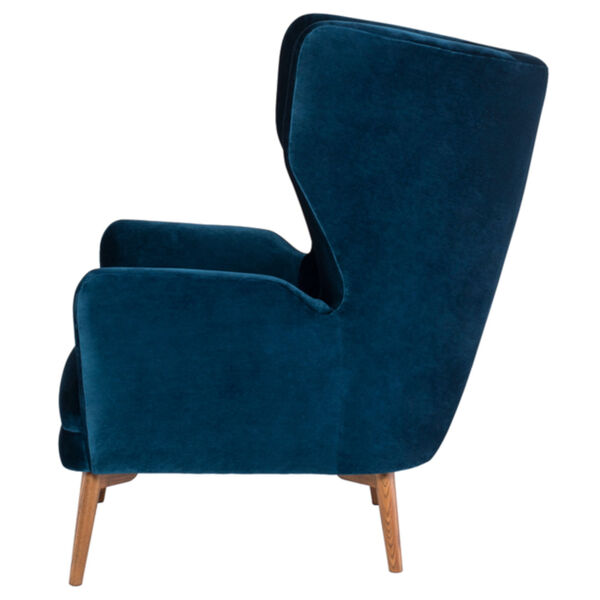 Klara Midnight Blue and Walnut Occasional Chair, image 3