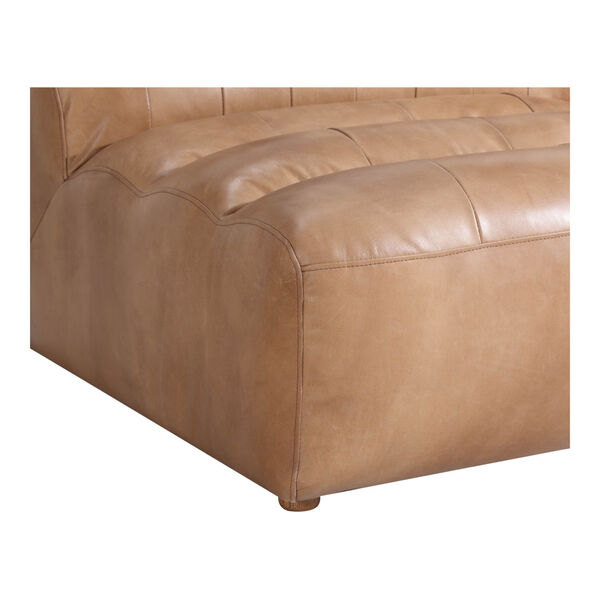 Ramsay Brown Leather Armless Chair Sofa, image 5