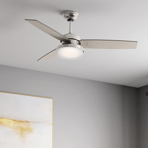 Sentinel Brushed Nickel 52-Inch Two-Light LED Adjustable Ceiling Fan, image 7