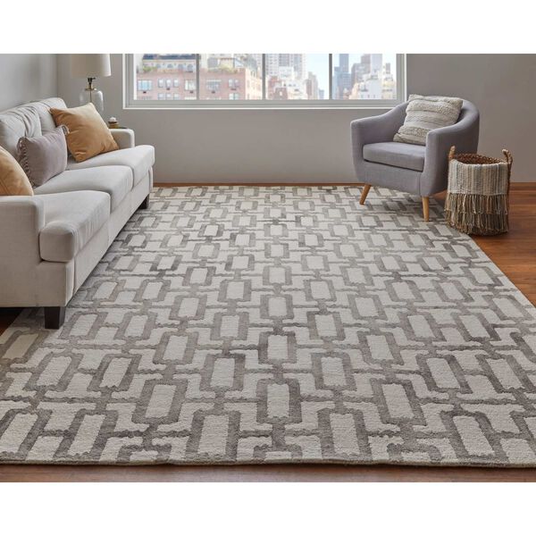 Lorrain Ivory Taupe Rectangular 3 Ft. 6 In. x 5 Ft. 6 In. Area Rug, image 2