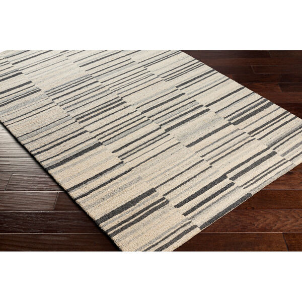 Madelyn Light Beige and Charcoal Rectangular Area Rug, image 4