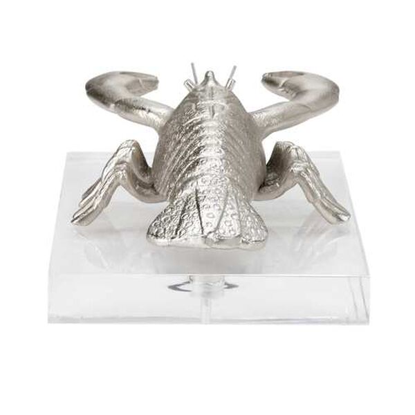 Thibault Brushed Nickel and Clear Lobster Figurine, image 10