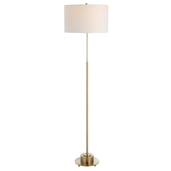 Prominence Brushed Brass Floor Lamp, image 1