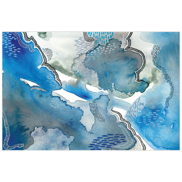 Subtle Blues I Frameless Free Floating Tempered Glass Graphic Wall Art, image 3